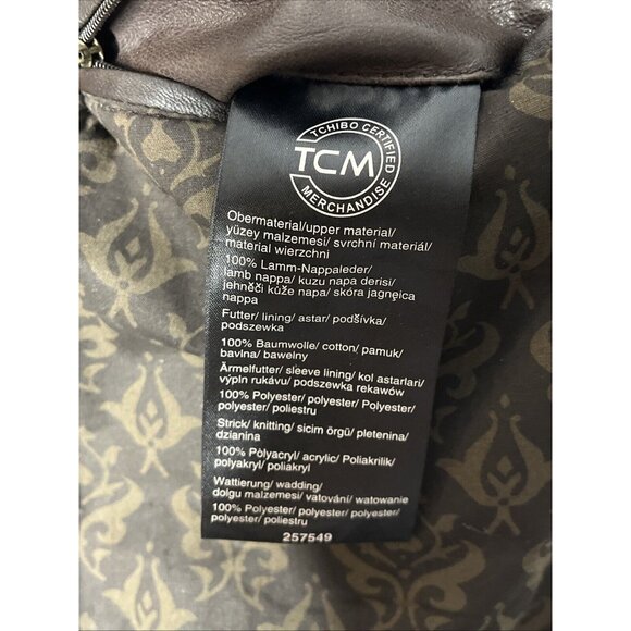 Bella Roma Nappa Lamb Dark Brown Leather Jacket Size 12 (EU Size 46)Vintage 90's - Picture 15 of 16